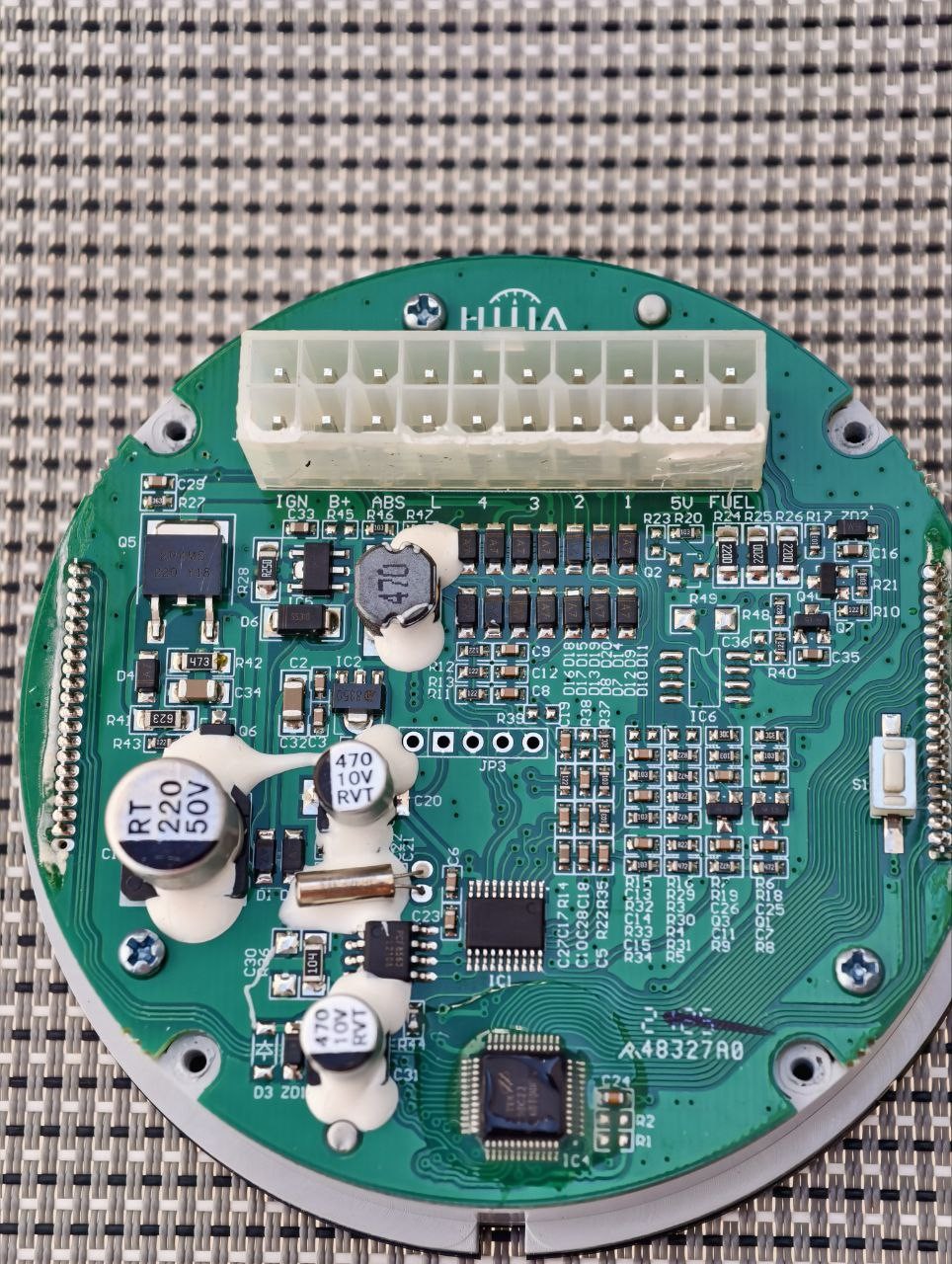 Stock GPX instrument cluster disassembled on the bench